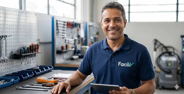 Técnico de manutenção uniformizado